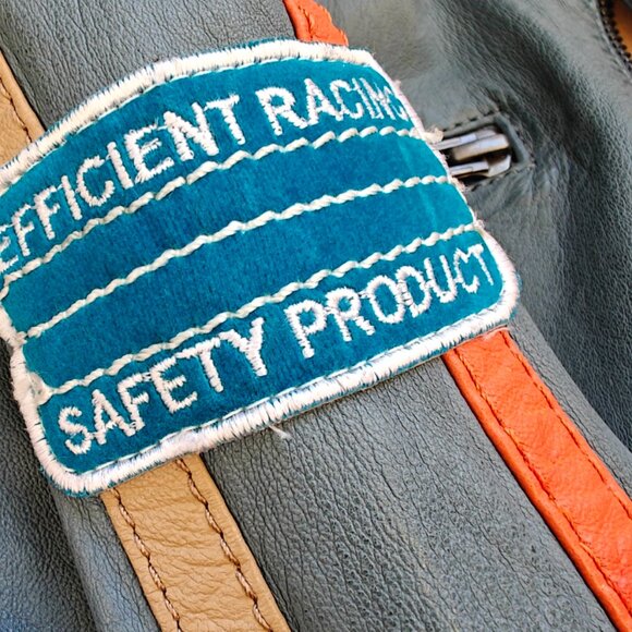 Steve McQueen "Gulf" leather racing jacket "Grand Prix Originals" - NEW - Picture 7 of 9